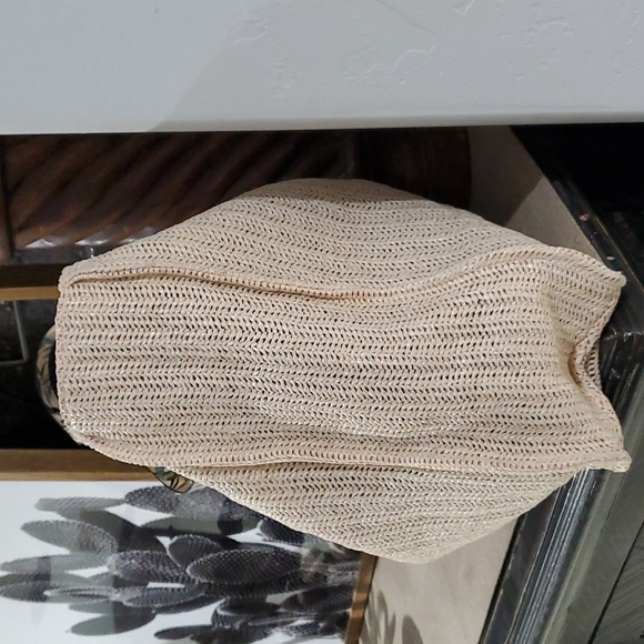 NWT VICTORIA'S SECRET LARGE NATURAL FAUX STRAW TOTE OVERNIGHT BEACH FUN … - Picture 4 of 9